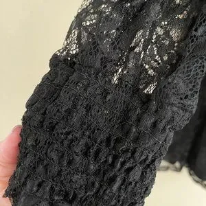 knee length dresses for ladies Black Nomad Lace Column Gown with Trumpet Train